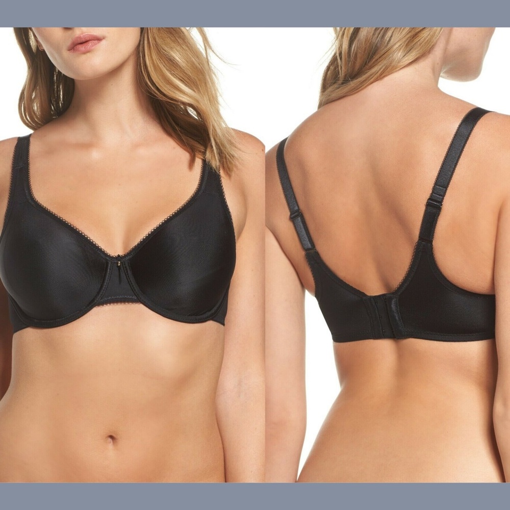 NWT Wacoal Basic Beauty Full Figure Underwire Bra Black [SZ 40D‎ US]